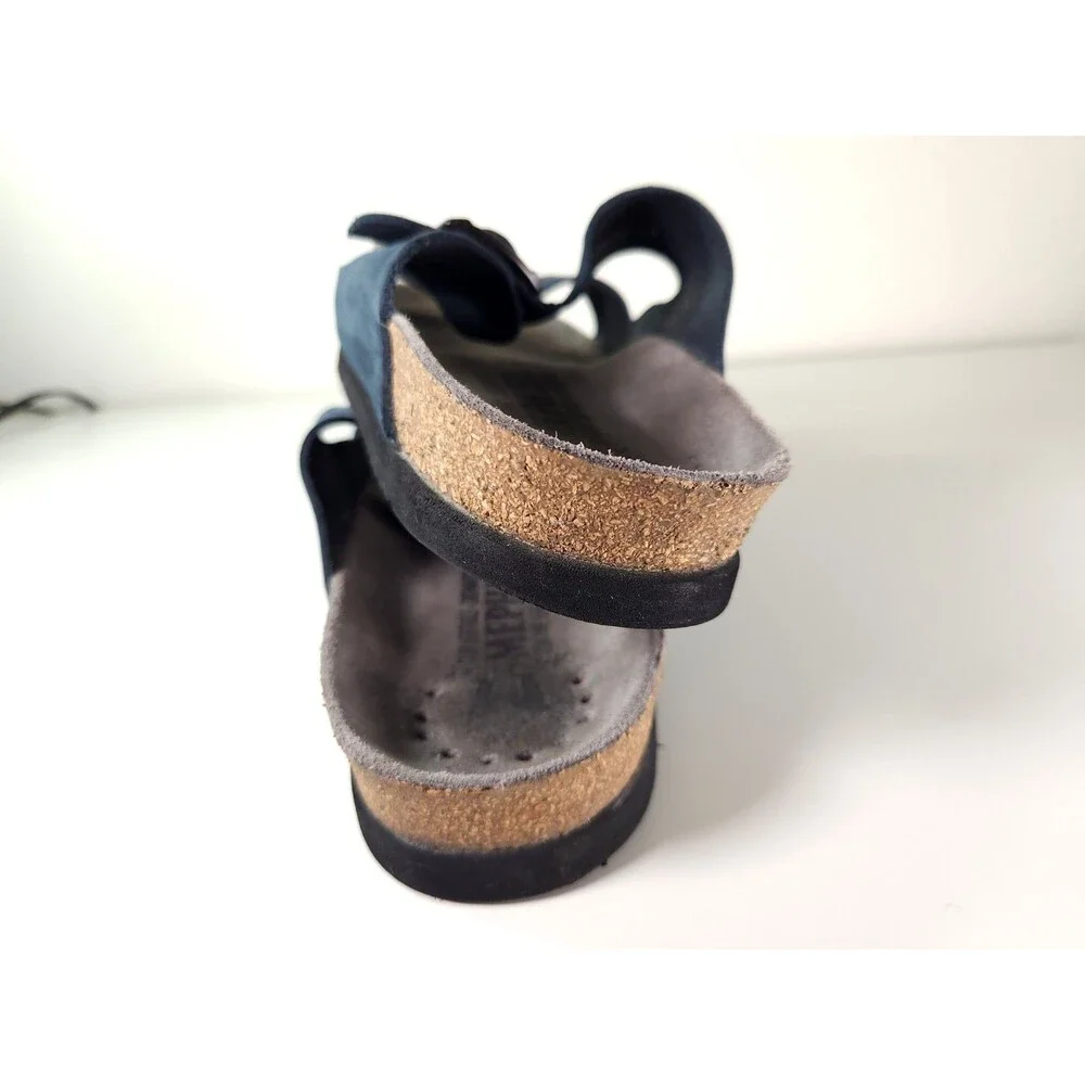 Mephisto Nerio Men's Sandal Blue Navy Nubuck Leather Slide Comfort Mule US 9